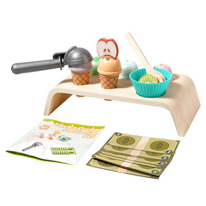 Jouets en bois pour enfants, ensemble de crème glacée, cuisine, nourriture, jeu interactif <span class=keywords><strong>parent</strong></span>-enfant, cadeau éducatif, jouets de jeu de rôle pour enfants - Product Image 2