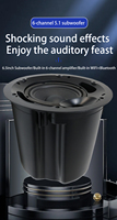 Subwoofer sans fil 6 pouces/8 pouces pour home cinéma avec système 7.1 canaux en plastique