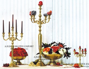 <b>Gold</b> Plated <b>Candelabra</b> for Floor Handmade Metal Decorative New Design Decoration Hot Selling Metal <b>Candelabra</b> For Sale - Product Image 1