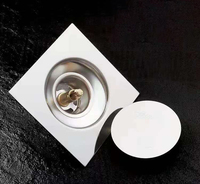 Drain de douche carré moderne personnalisable Débouchage rapide Salle de bain Drain de sol en acier inoxydable Grille amovible Couverture Logo Taille