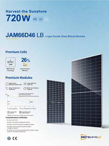 Módulo/Panel <span class=keywords><strong>Solar</strong></span> Bifacial/de Doble Vidrio 695-720wp - <span class=keywords><strong>JA</strong></span>_DeepBlue4.0_JAM66D46LB - Product Image 1
