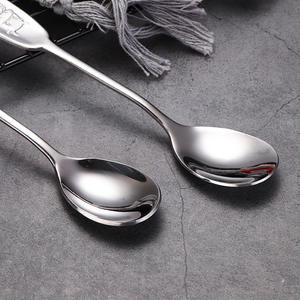 Estilo chino 12 animales del zodiaco tallados profundizado y engrosado cuchara de sopa de plata cuchara de arroz vajilla - Product Image 5