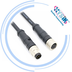 Kabel Pigtail Konektor Lurus Jantan 6 Pin M8 Terlindung Kabel Berkode A - Product Image 5