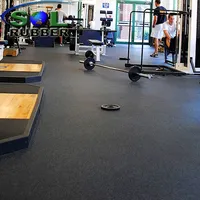 Hochwertige Gummi-Bodenmatte für Fitness-Studios Stoßdämpfende Elastische Bodenbeläge Feuerfeste Bodenbeläge für Fitness-Studios