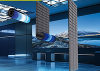 Écran LED à rouleaux pliable mural ultra-fin HD flexible pour exposition en centre commercial intérieur et location avec garantie de 2 ans