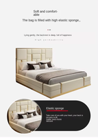 Cama de cuatro piezas conjunto king size conjunto de lujo muebles de dormitorio individual doble almacenamiento niños camas individuales litera