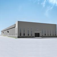 Entrepôt et atelier industriels modernes en structure métallique préfabriquée