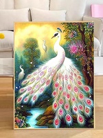 Peinture par numéros personnalisable : Art décoratif coloré sur toile acrylique, motif animalier