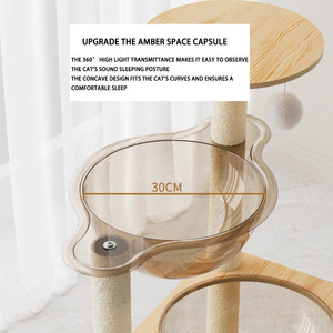 بيع بالجملة لعبة حامل القط قفص حديث مع برج القط الخشبي مع كبسولة فضاء - Product Image 4