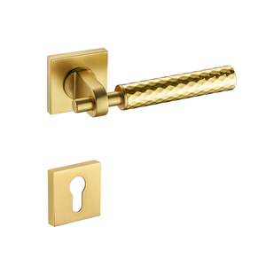 Ensemble <span class=keywords><strong>de</strong></span> poignées <span class=keywords><strong>de</strong></span> porte à levier tubulaire <span class=keywords><strong>en</strong></span> laiton massif gris, style europé<span class=keywords><strong>en</strong></span> moderne, avec rosette carrée, serrure à mortaise pour appartement et villa - Product Image 5