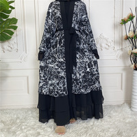 Moyen-Orient arabe femme vêtements dubaï islamique ethnique broderie couture Abaya Cardigan robe pour les femmes musulmanes