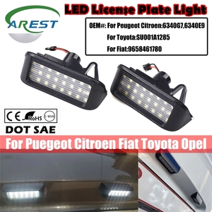 Eclairage de plaque d'immatriculation arrière LED <span class=keywords><strong>blanc</strong></span> pour <span class=keywords><strong>Peugeot</strong></span> <span class=keywords><strong>Expert</strong></span> Partner Traveller Rifter Ranch Citroen Berlingo Dispatch Jumpy Spacetourer - Product Image 2