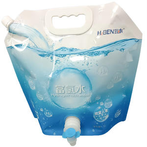 Custom Printing 5L Food Grade Material Hydrogen-rich <b>Water</b> Coffee <b>Water</b> Liquid Beverage Stand Up <b>Pouch</b> With Vitop Spout <b>Pouch</b> - Product Image 1