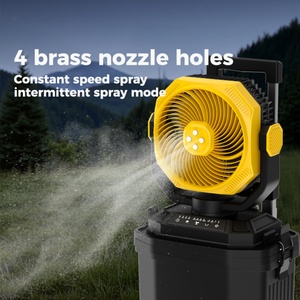 Nouveau ventilateur pulvérisateur portable 30000mAh avec réservoir d'eau de 15 litres - Ventilateur de camping rechargeable à LED pour le refroidissement - Product Image 4