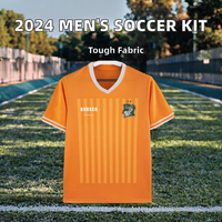 Ensemble Maillot de Foot Homme Côte d'Ivoire Fabrication OEM avec Coupe Automatisée Tenue de Football Côte d'Ivoire