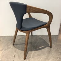 Chaise de salle à manger en bois massif, minimaliste, moderne, confortable, avec dossier rembourré et assise longue, pour la maison