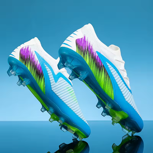 Chaussures de football en cuir américaines pour hommes et jeunes, crampons de sport pas chers pour l'entraînement - Product Image 2