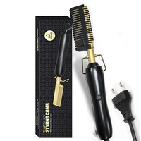 WAIKIL 2024 Nouveau Peigne Chauffant Électrique Haute Température en Cuivre pour Boucler et Lisser les Cheveux