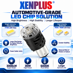 Xenplus S25 Super Luminose T20 3000lm 7440 7443 Luce a 360 Gradi Nuove Lampadine LED Universali per Auto per Indicatori di Direzione, Luci di Parcheggio e Retromarcia - Product Image 4