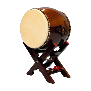 Tambour Taiko en cuir Burlywood, instrument de musique du temple - Product Image 6