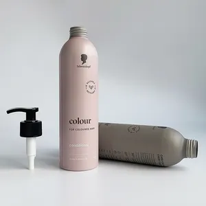 Cosmetic Shampoo Body Wash Packaging With Pump No Plastic Recycling Eco Friendly Aluminum Bottle