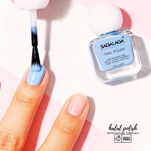 SAGALAGA 12ml <span class=keywords><strong>Vernis</strong></span> à ongles respirant Halal <span class=keywords><strong>pour</strong></span> femmes musulmanes, compatible Wudu, séchage rapide, sans 21 composants nocifs, logo personnalisé - Product Image 4