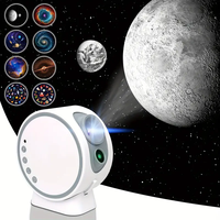 Planétarium Galaxy Star Projecteur Projecteur de lumière LED Veilleuse étoilée avec 8 disques de film Minuterie intelligente Changement de couleur sans fil