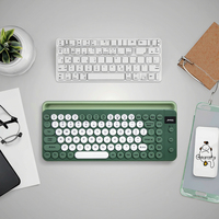 Keyboard kantor nirkabel BT 2.4G, dengan dudukan Mini USB desain membran antarmuka untuk Laptop Desktop gaya kantor
