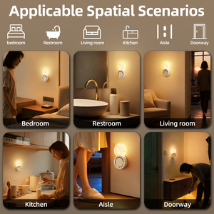 Скандинавский современный умный декор для дома: настенный светильник с сенсорным управлением, USB-зарядкой, датчиком движения, беспроводной, магнитный, светодиодный ночник для прикроватной тумбочки - Product Image 5