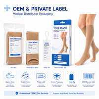 Medias de Compresión Médicas CCL 2, Hasta la Rodilla, Punta Abierta, Compresión Graduada, Marca Privada OEM