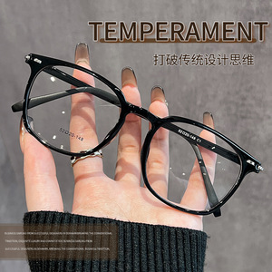 กรอบแว่นตา Danyang Retro Oval Tr90 รุ่น 6851 สำหรับผู้ชาย กรอบเต็ม น้ำหนักเบา เลนส์พลาสติกสีดำ - Product Image 5