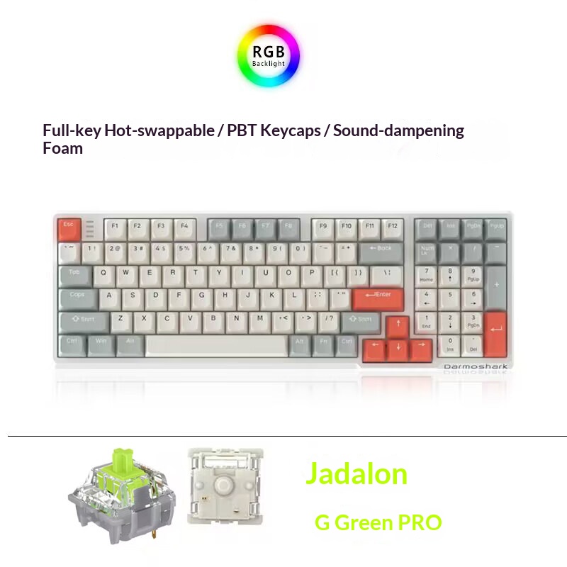 สวิตช์ Gateron G Green Pro แบบสามโหมด