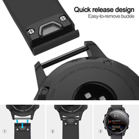 Langlebiges QuickFit Silikon-Uhrenarmband für Garmin Instinkt 2 × 26 mm 22 mm