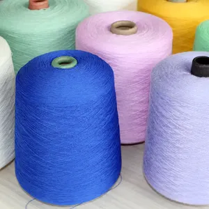 wholesale cotton nylon blended yarn 26NM-60NM/2 Top dyed yarn for knitted hat and sweater