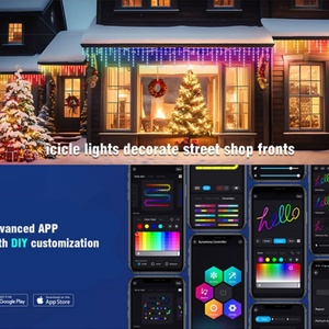 Lumières LED de Noël colorées pour les toits des maisons, lampe décorative pour les toits des maisons - Product Image 2