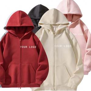 Autumn Sporty High Quality Casual Loose Zipper Hoodies Unisex Heavyweight Cotton Hoodies Oversized Hoodies - Product Image 1