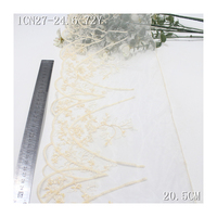 Kunden spezifische weiße Tüll spitze 20cm Stickerei Spitzen besatz Hochwertige Schimmer blume mit buntem Faden Spitzens toff für Kleidungs stück