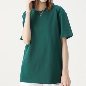 เสื้อยืดคอตตอนผู้หญิงคุณภาพสูงขายส่ง ทรงปกติ น้ำหนักมาก พิมพ์ลายโลโก้ปักน่ารัก คอกลม ทรงหลวม สวมใส่สบาย - Product Image 2