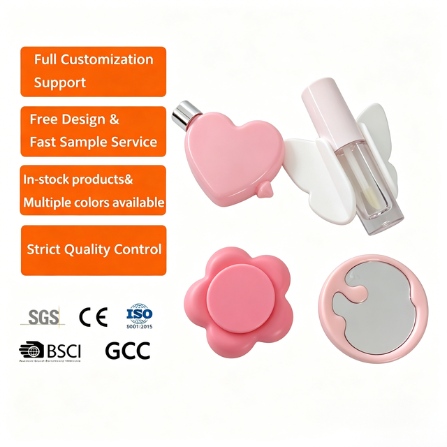 Magnetic Phone Grip Lip Balm Holder Makeup Mirror Stand Refillable Cosmetic Case