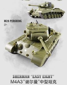 Ensemble de 2 chars de combat RC Heng Long Tank 3841-10 2.4G à l'échelle 1/30, SHERMAN EASY EIGHT VS <span class=keywords><strong>M26</strong></span> <span class=keywords><strong>PERSHING</strong></span> - Product Image 2
