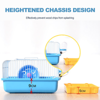 Petite cage à hamster en plastique avec plateau en plastique - Maison pour petits animaux