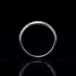 Anello in Oro Bianco E4860 con Diamante Taglio Brillante Rotondo Colore D Naturale Stile Classico Unisex - Product Image 2