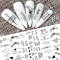 Autocollant pour ongles, fleur, feuilles, été, décoration 3D, accessoires de manucure, papillon, autocollants décoratifs, vente en gros