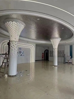 Revêtement en aluminium double courbé sur mesure, panneau en aluminium hyperbolique pour façade murale extérieure de bâtiment