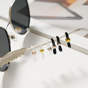 Boucle de lunettes en silicone, anneau en caoutchouc antidérapant, cordon pour lunettes de soleil, accessoires de bricolage, chaîne de lunettes, connexion à boule en laiton - Product Image 2