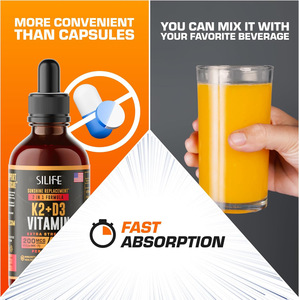 Suppléments Offre Spéciale Amazon de marque privée Soutient la santé des os et stimule le système immunitaire Suppléments de vitamine <span class=keywords><strong>D3</strong></span> <span class=keywords><strong>K2</strong></span> - Product Image 2