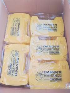 Açık kullanım sarı PP malzeme UV koruma uyarı işareti elektrik çit uyarı işareti kart kullanımı için eskrim tehlike kurulu - Product Image 6