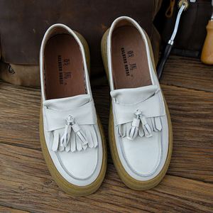 2025 Best-selling Men's Walk-In Style Leather Outdoor Breathable Round-Toe High-Top <b>Height</b> <b>Increasing</b> Slip-On Autumn Shoes - Product Image 5