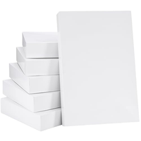 SUNCOLOR Lot de 6 boîtes cadeaux rigides en carton blanc moyen de 14 pouces avec couvercles pour vêtements et cadeaux