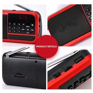 Custom Digital Number Key FM Radio Telescopic Antenna Home Outdoor TF <b>USB</b> Rechargeable Heavy Bass Broadcast Audio Receiver - Product Image 2